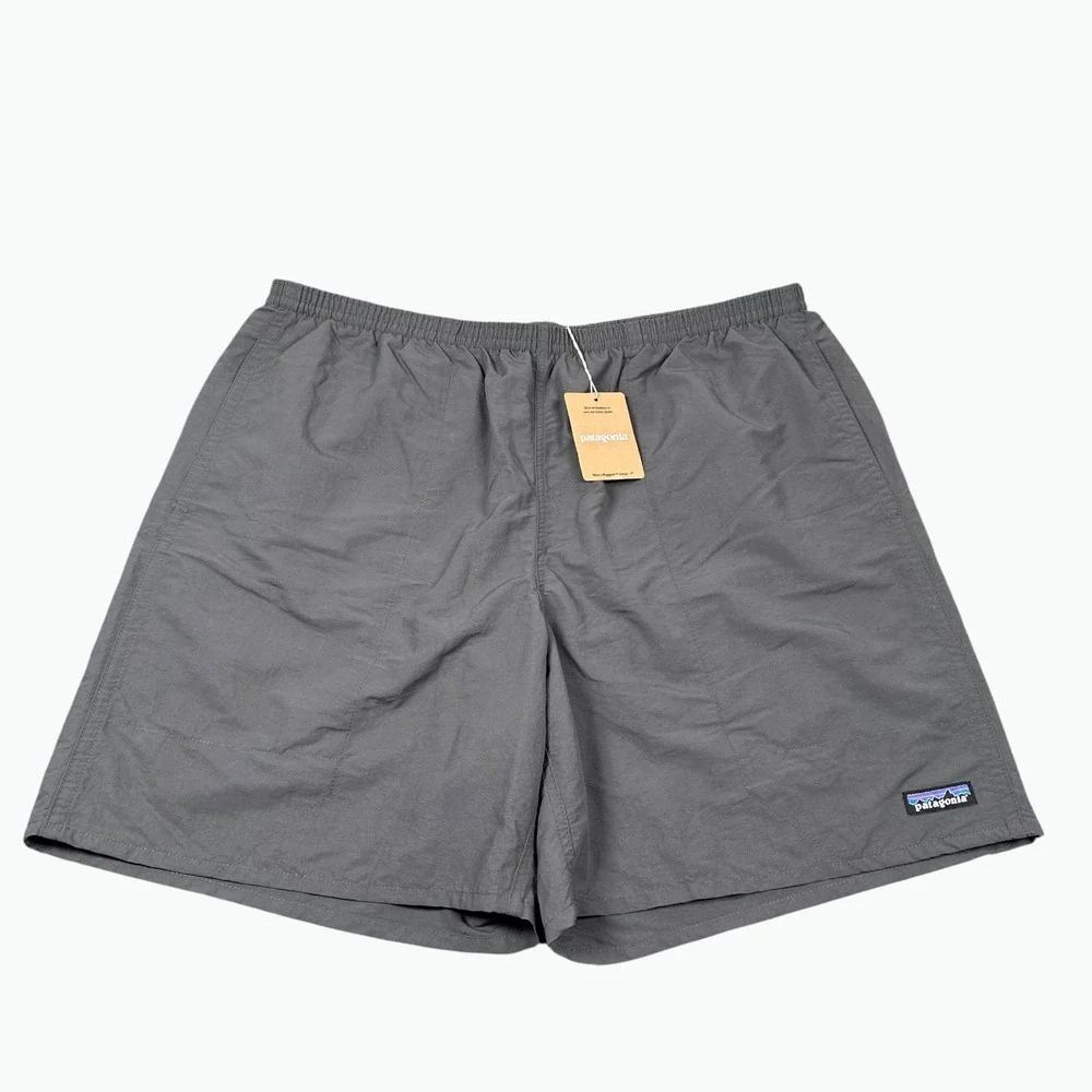 New Patagonia Baggies Longs Shorts Mens XL Forge Grey 7 Inch Inseam Mesh Liner